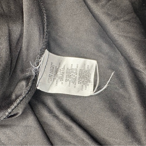 Betsy Adam Black V-Neck Ruched Ruffle Column Gown Sz 22 - Picture 9 of 9